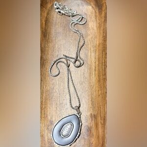 Brighton Silver Braided Chain Necklace 30” adjustable